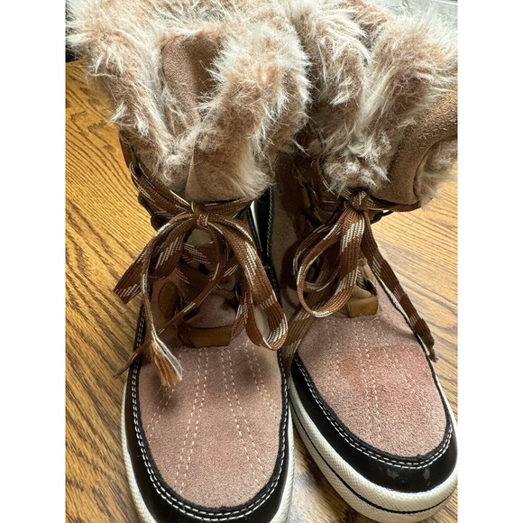 UNIVERSAL THREAD LADIES LACE FUR BEIGE BOOTS SIZE 7 - Picture 7 of 9